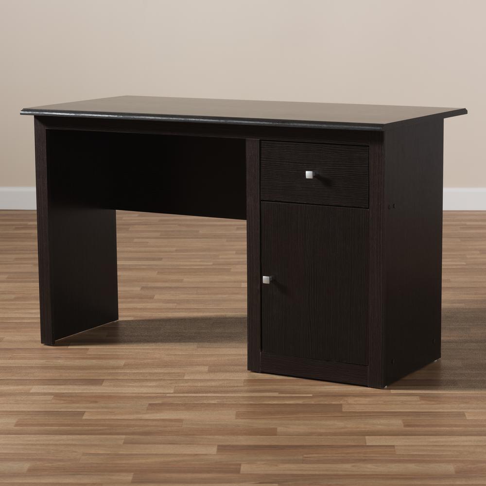 Baxton Studio Belora Modern and Contemporary Wenge Brown Finished Desk. Picture 17