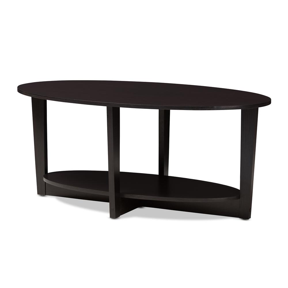 Baxton Studio Jacintha Modern and Contemporary Wenge Brown Finished Coffee Table. Picture 8
