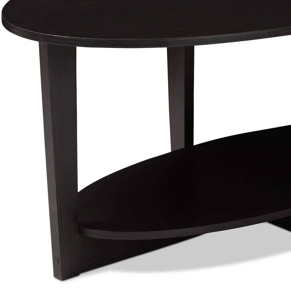 Baxton Studio Jacintha Modern and Contemporary Wenge Brown Finished Coffee Table. Picture 11