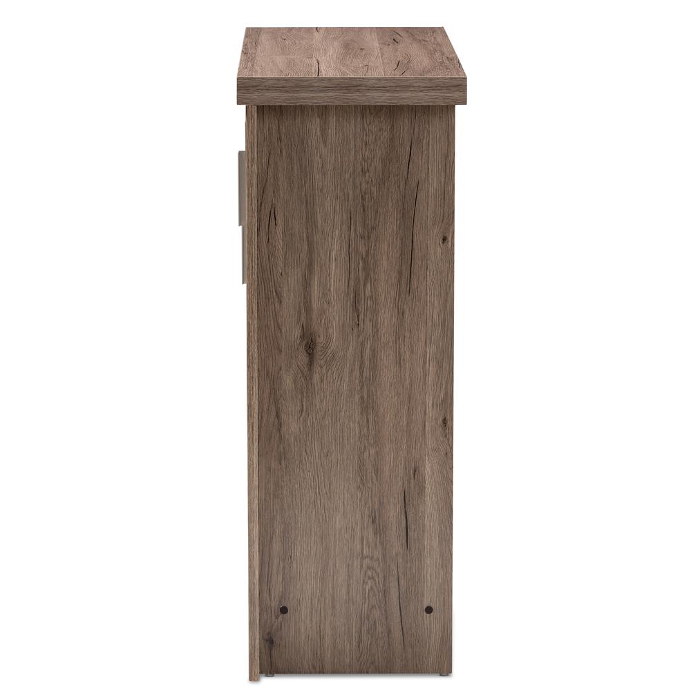 Baxton Studio Laverne Modern and Contemporary Oak Brown Finished Shoe Cabinet. Picture 14