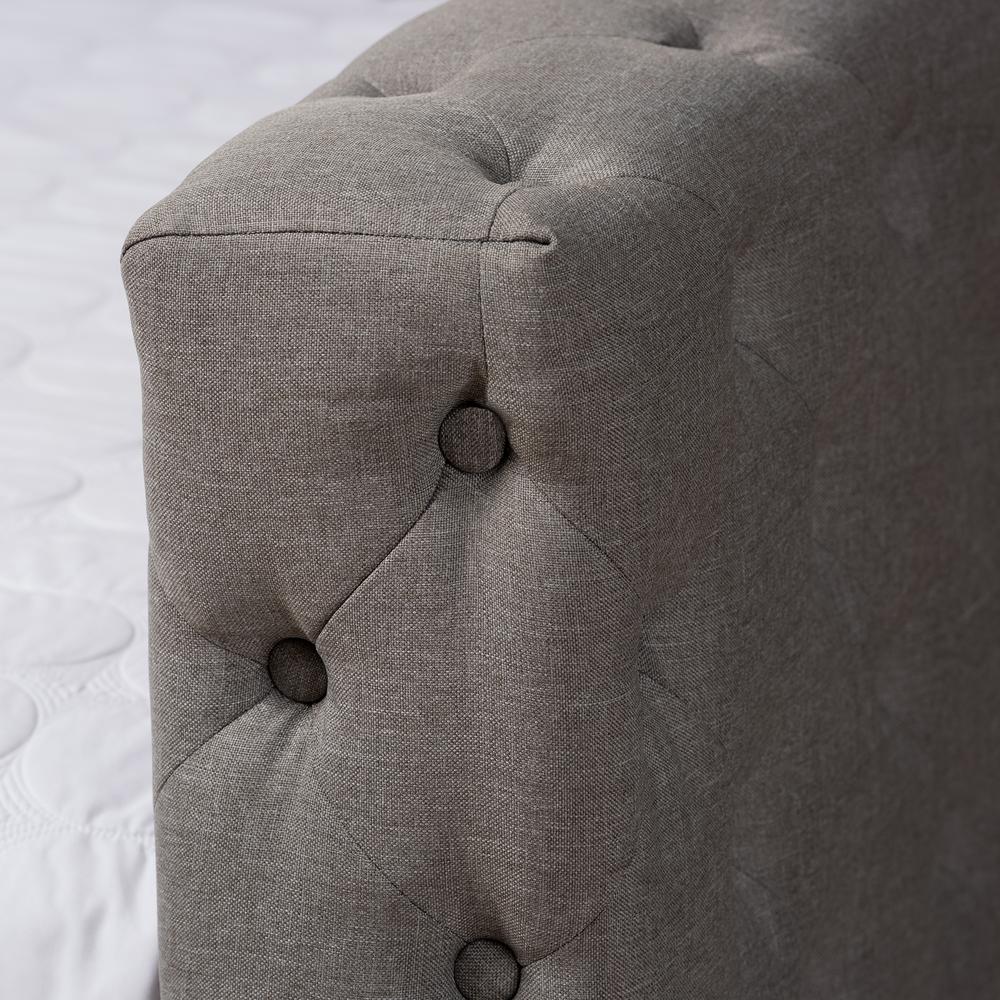 Anabella Modern and Contemporary Grey Fabric Upholstered Queen Size Daybed. Picture 13