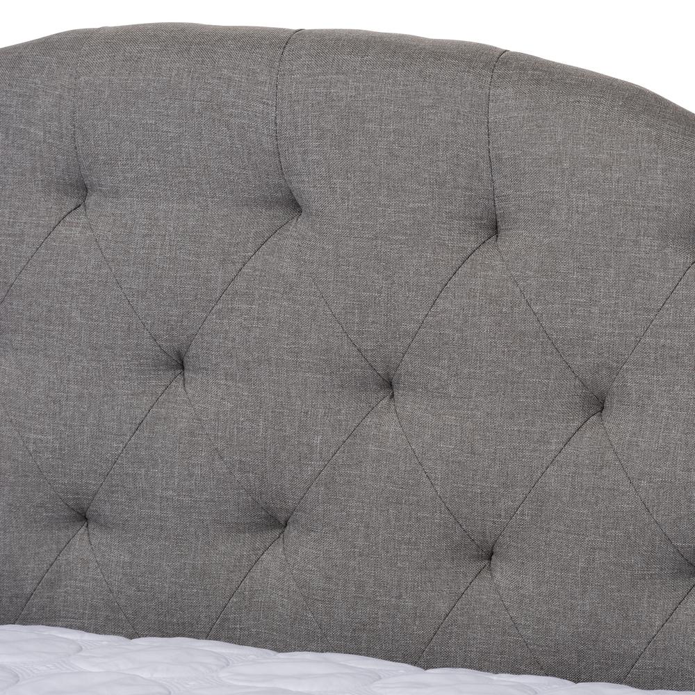 Eliza Modern and Contemporary Grey Fabric Upholstered Queen Size Daybed. Picture 5