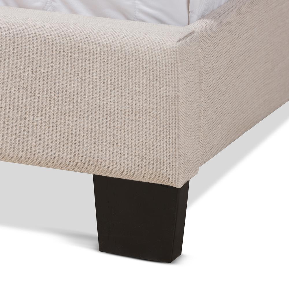 Lisette Modern and Contemporary Beige Fabric Upholstered Full Size Bed. Picture 12