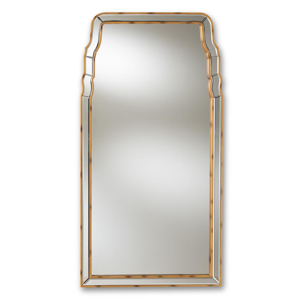 Queen Anne Style Antique Gold Finished Accent Wall Mirror. Picture 7