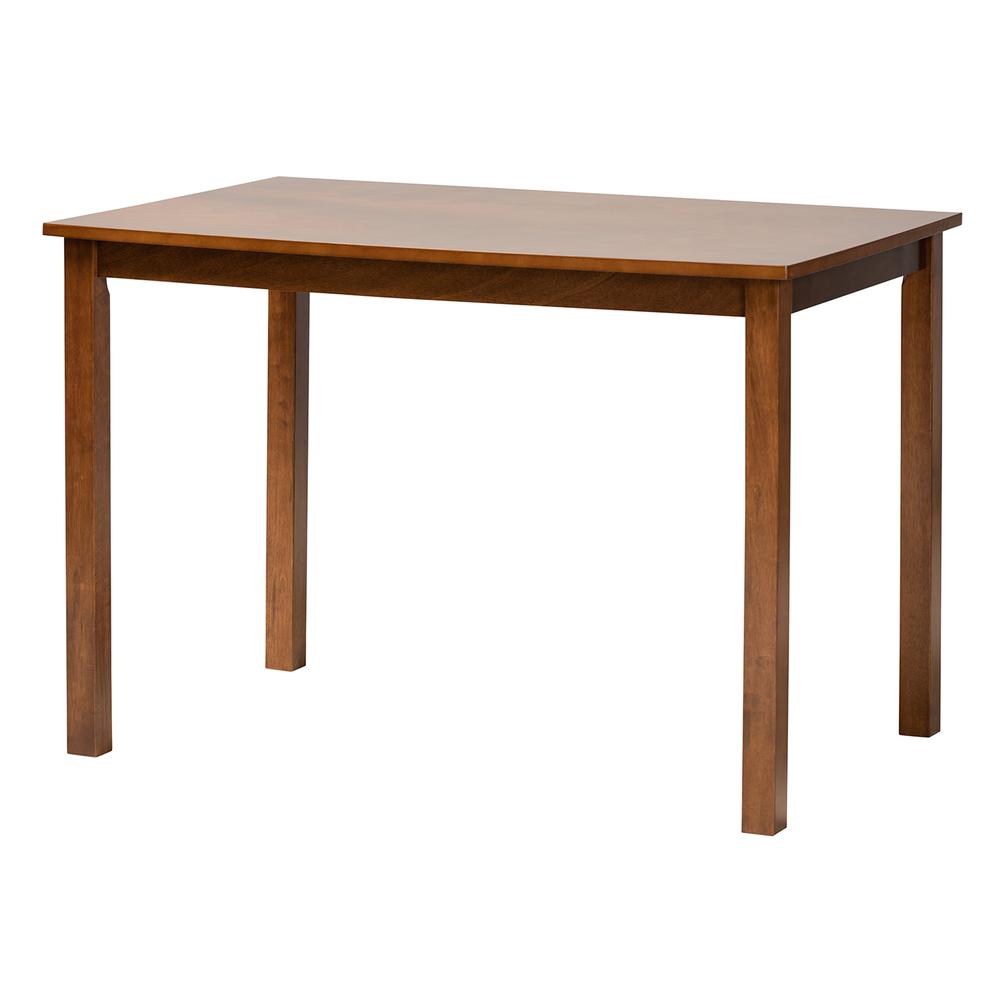 Baxton Studio Eveline Modern Walnut Brown Finished Wood 43-Inch Dining Table. Picture 10