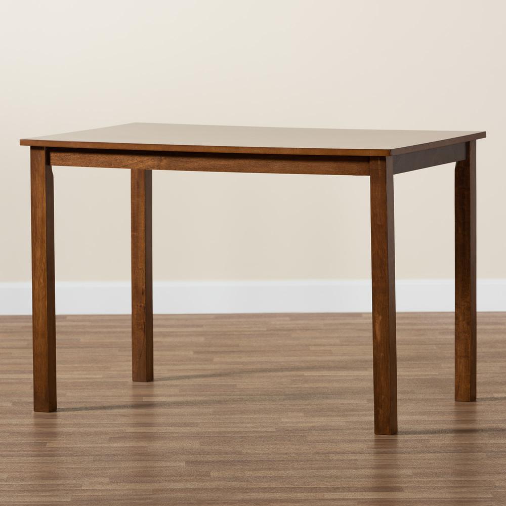 Baxton Studio Eveline Modern Walnut Brown Finished Wood 43-Inch Dining Table. Picture 17