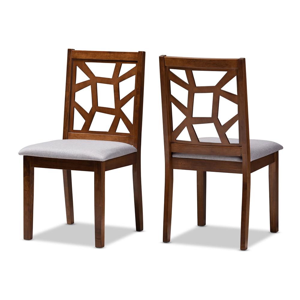 Walnut Brown Finished Dining Chair Set of 2. Picture 8