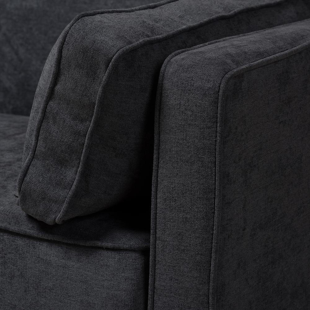 Felicity Modern and Contemporary Dark Gray Fabric Upholstered Sleeper Sofa. Picture 23