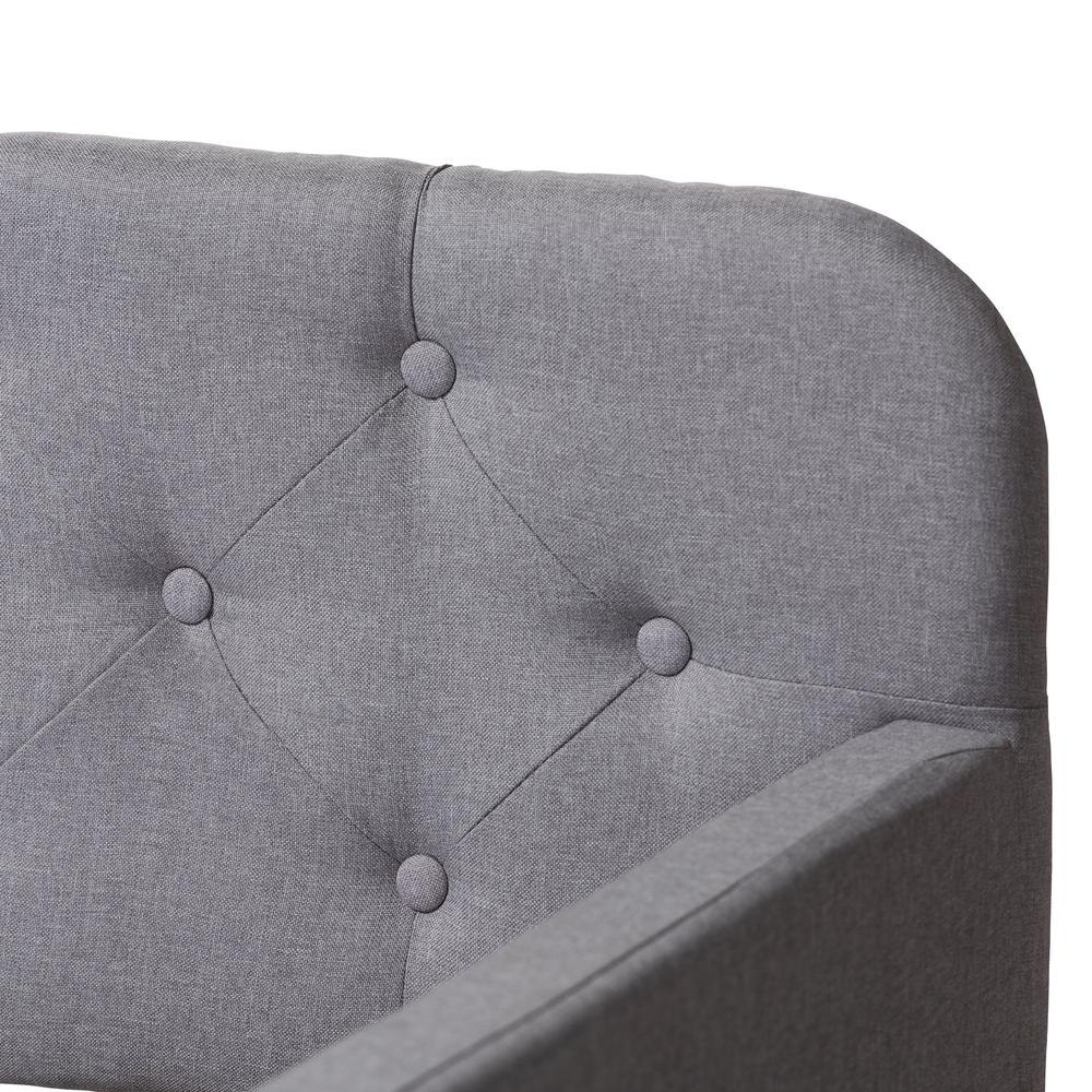 Upholstered Button-Tufted Twin Size Sofa Daybed with Roll-Out Trundle Guest Bed. Picture 12