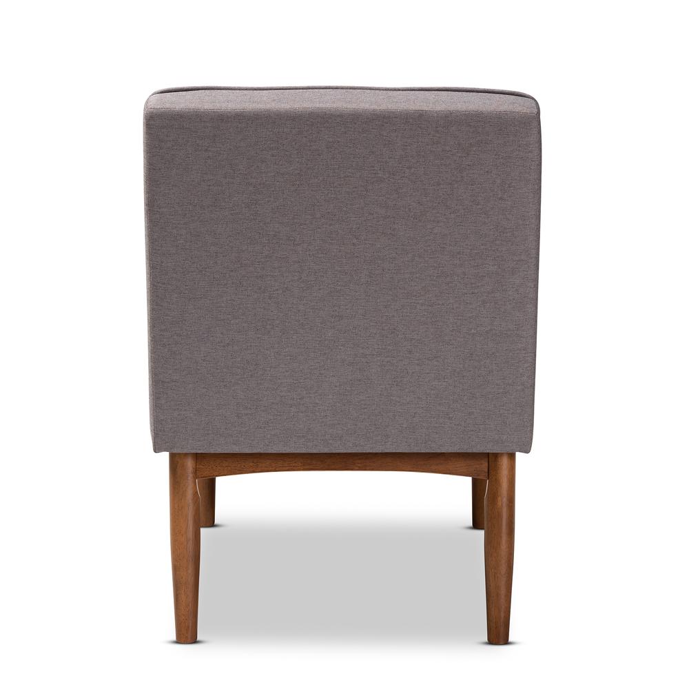 Baxton Studio Arvid Mid-Century Modern Gray Fabric Upholstered Wood Dining Chair. Picture 13