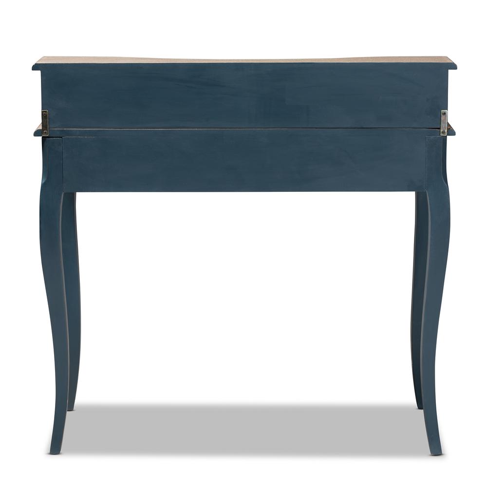 Celestine French Provincial Blue Spruce Finished Wood Accent Writing Desk. Picture 16