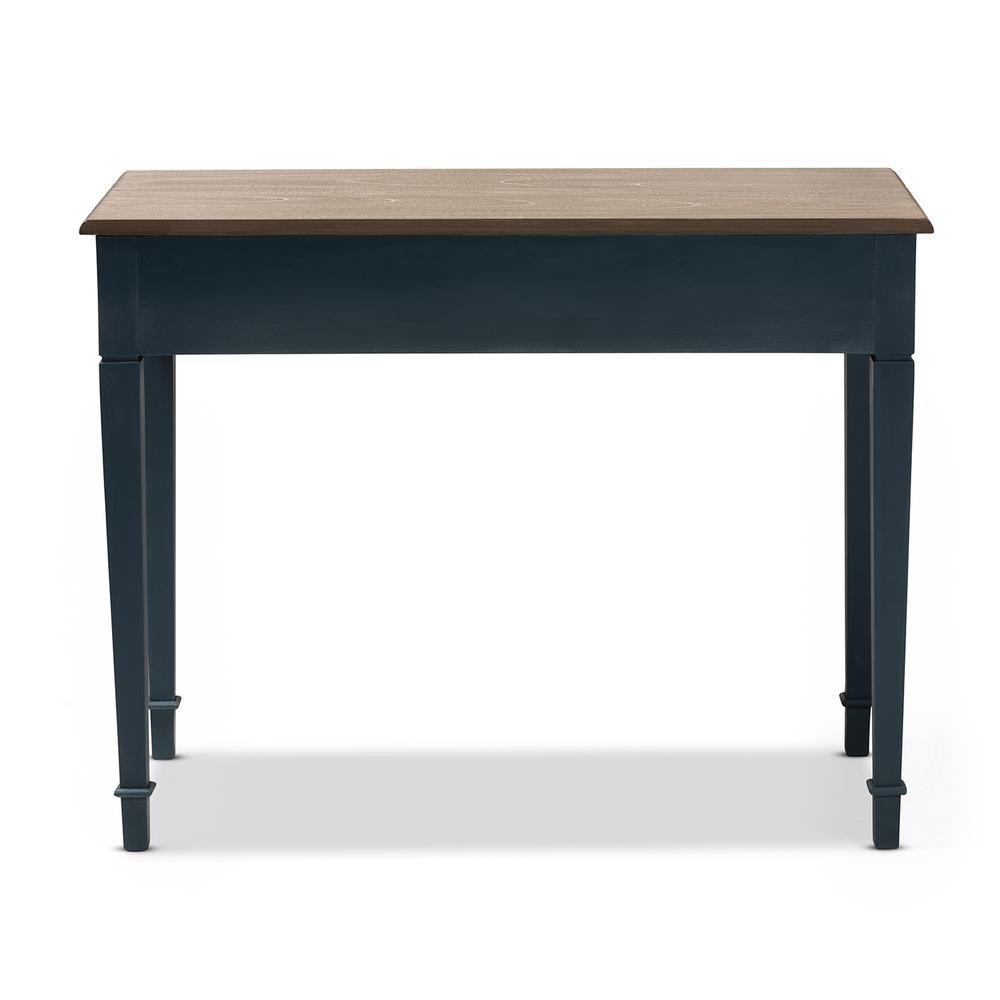 Baxton Studio Dauphine French Provincial Spruce Blue Accent Writing Desk. Picture 14