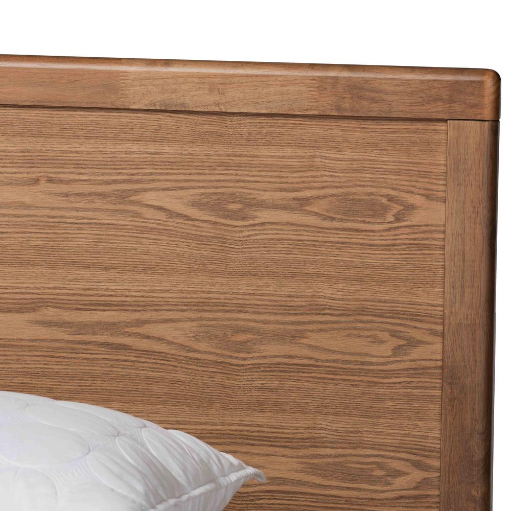 Walnut Brown Finished Wood King Size 3-Drawer Platform Storage Bed. Picture 19