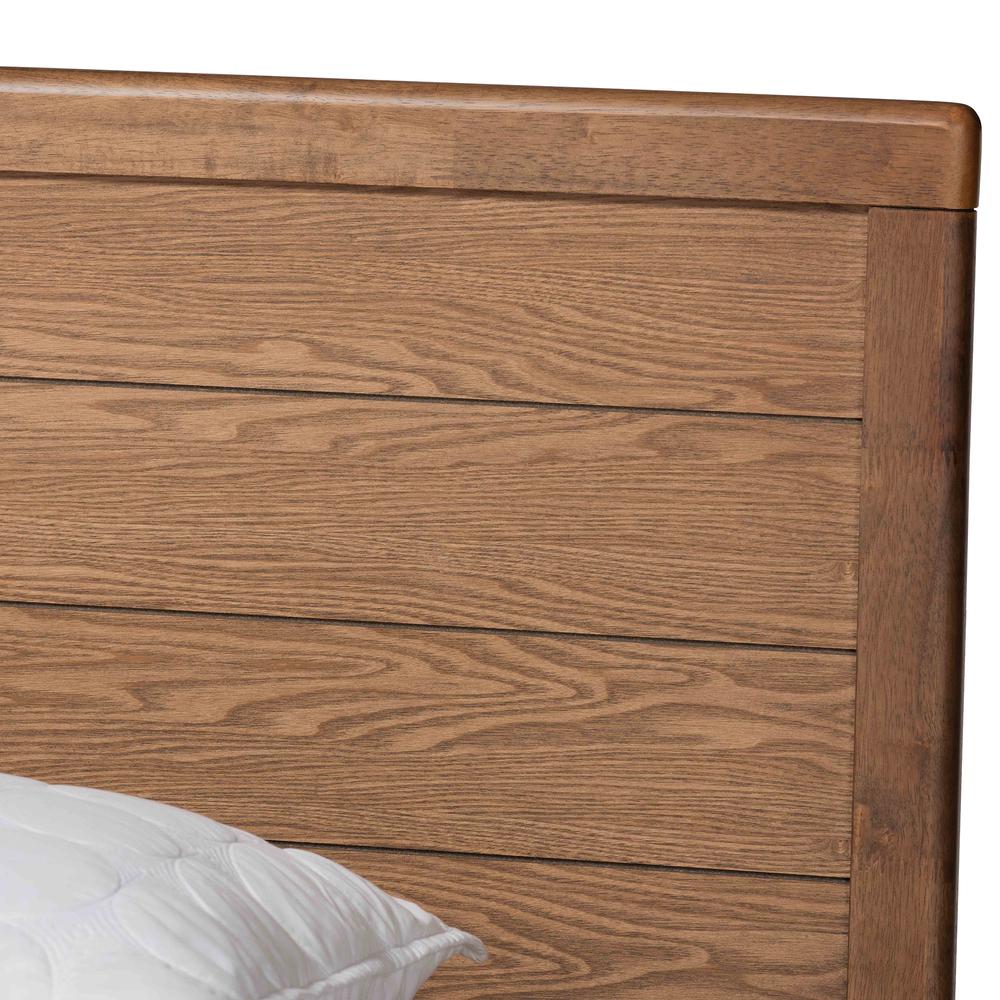 Walnut Brown Finished Wood King Size 3-Drawer Platform Storage Bed. Picture 19