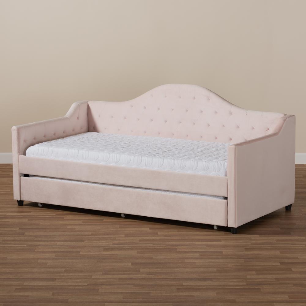 Button Tufted Twin Size Daybed with Trundle. Picture 19