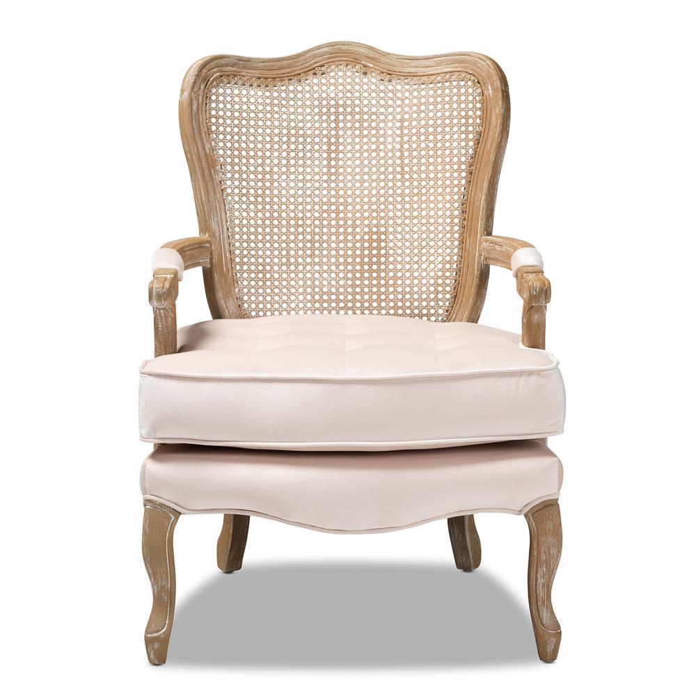 White-Washed Oak Wood Armchair. Picture 11