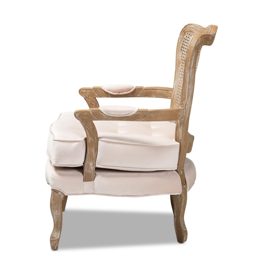 White-Washed Oak Wood Armchair. Picture 12