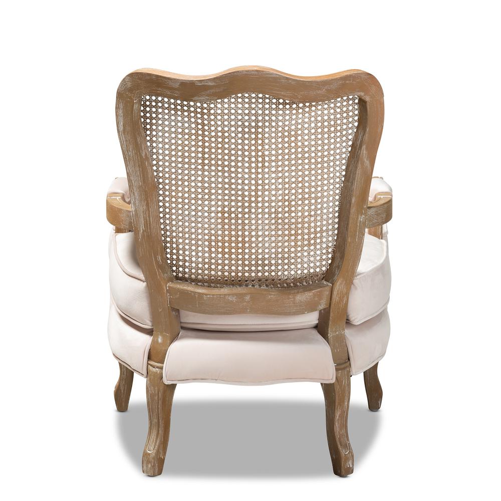 White-Washed Oak Wood Armchair. Picture 13