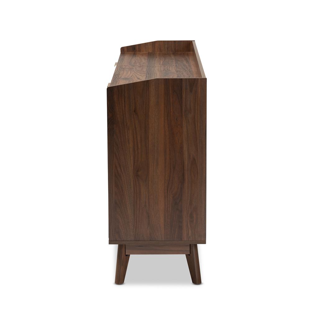 Lena Mid-Century Modern Walnut Brown Finished 6-Drawer Wood Dresser. Picture 13