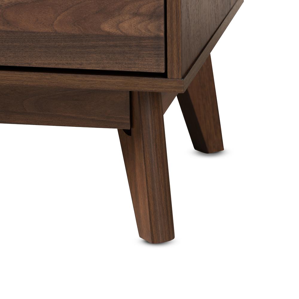 Lena Mid-Century Modern Walnut Brown Finished 6-Drawer Wood Dresser. Picture 15