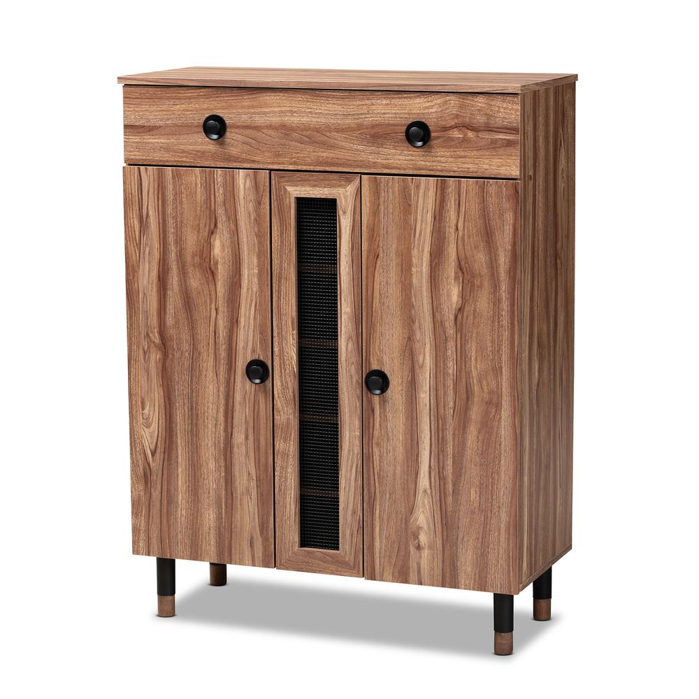 2-Door Wood Entryway Shoe Storage Cabinet with Drawer. Picture 11