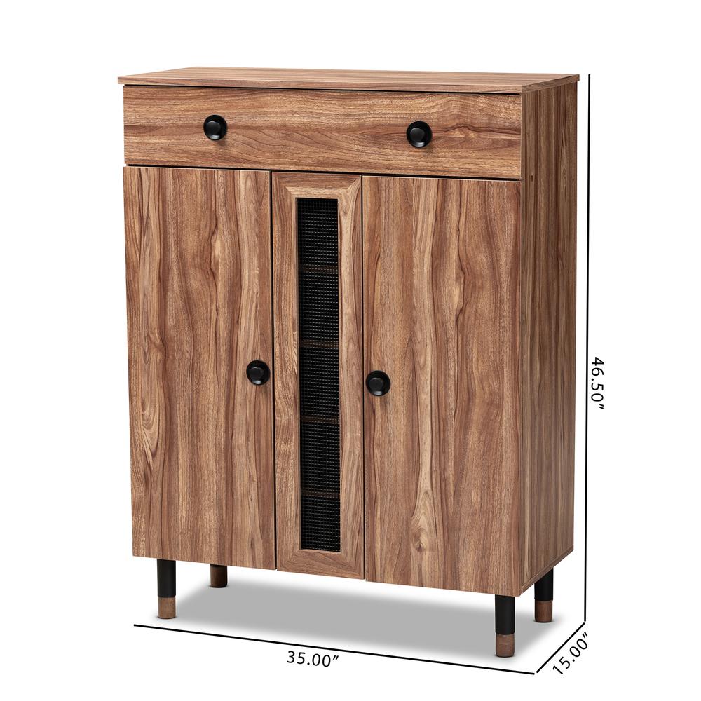 2-Door Wood Entryway Shoe Storage Cabinet with Drawer. Picture 20