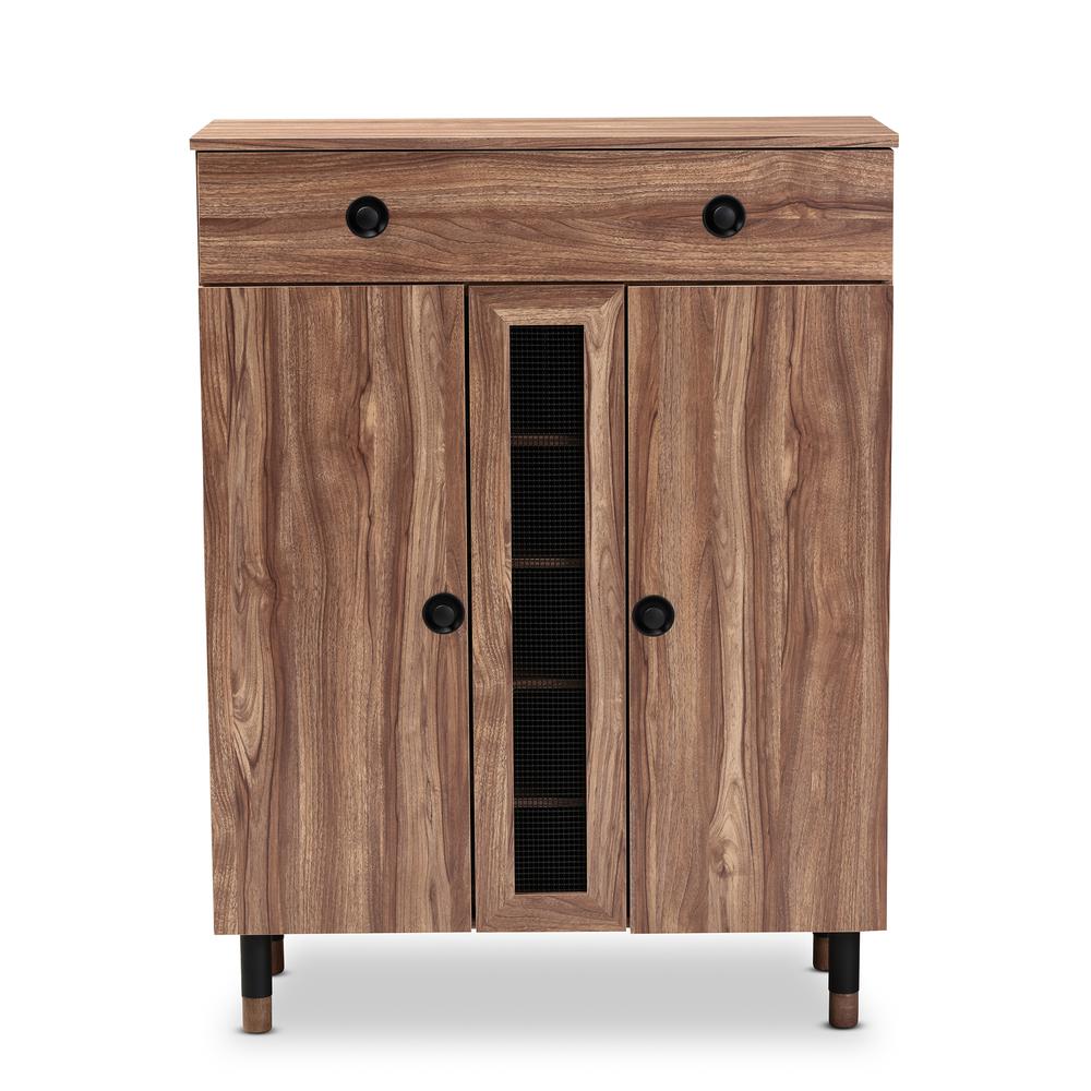 2-Door Wood Entryway Shoe Storage Cabinet with Drawer. Picture 13