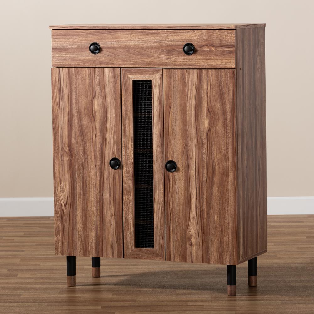 2-Door Wood Entryway Shoe Storage Cabinet with Drawer. Picture 19