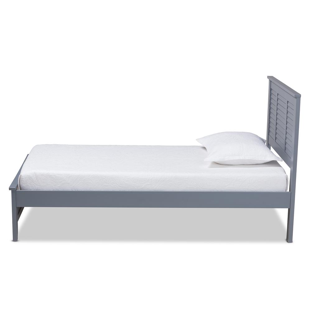 Baxton Studio Adela Modern and Contemporary Grey Finished Wood Twin Size Platform Bed. Picture 13