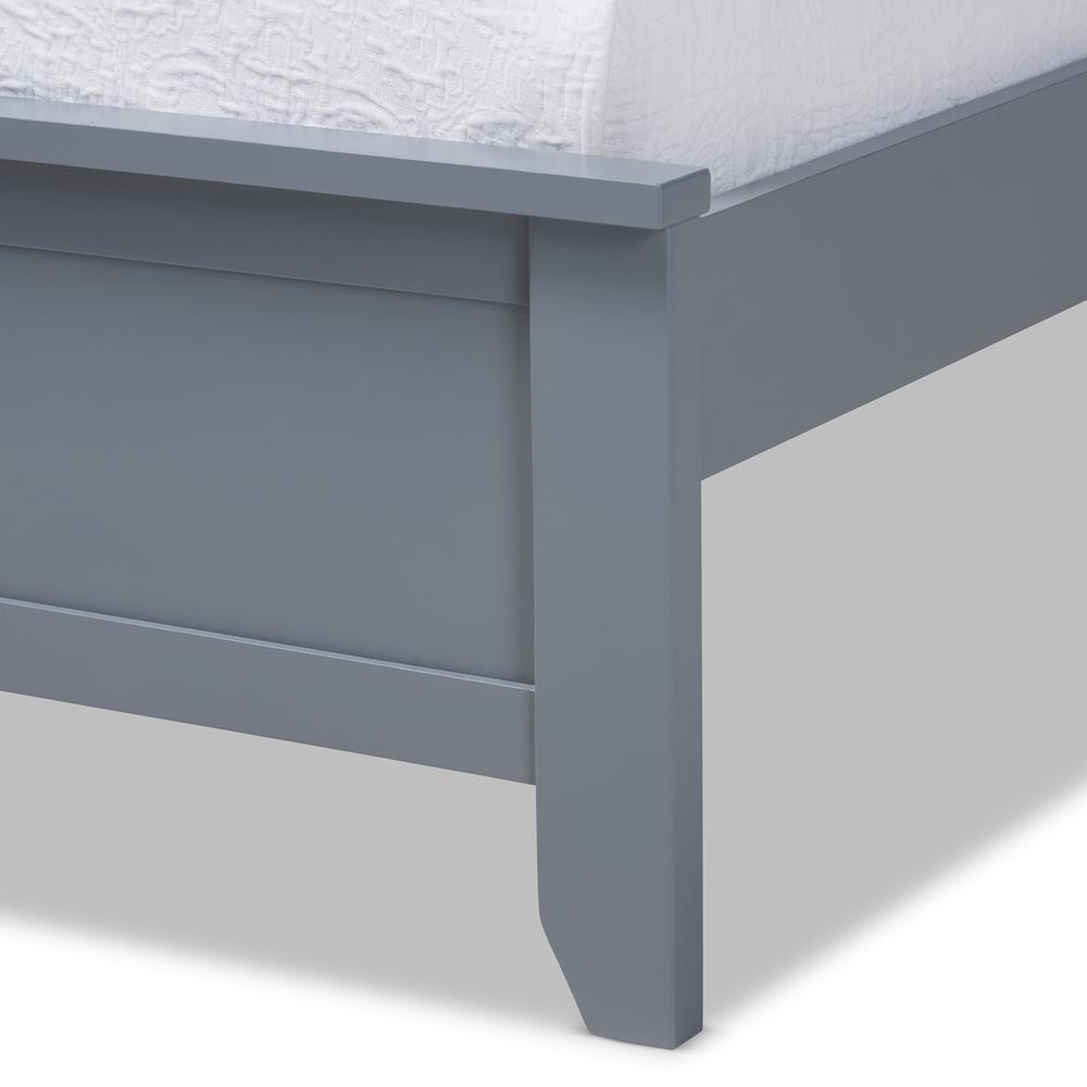 Baxton Studio Adela Modern and Contemporary Grey Finished Wood Twin Size Platform Bed. Picture 16