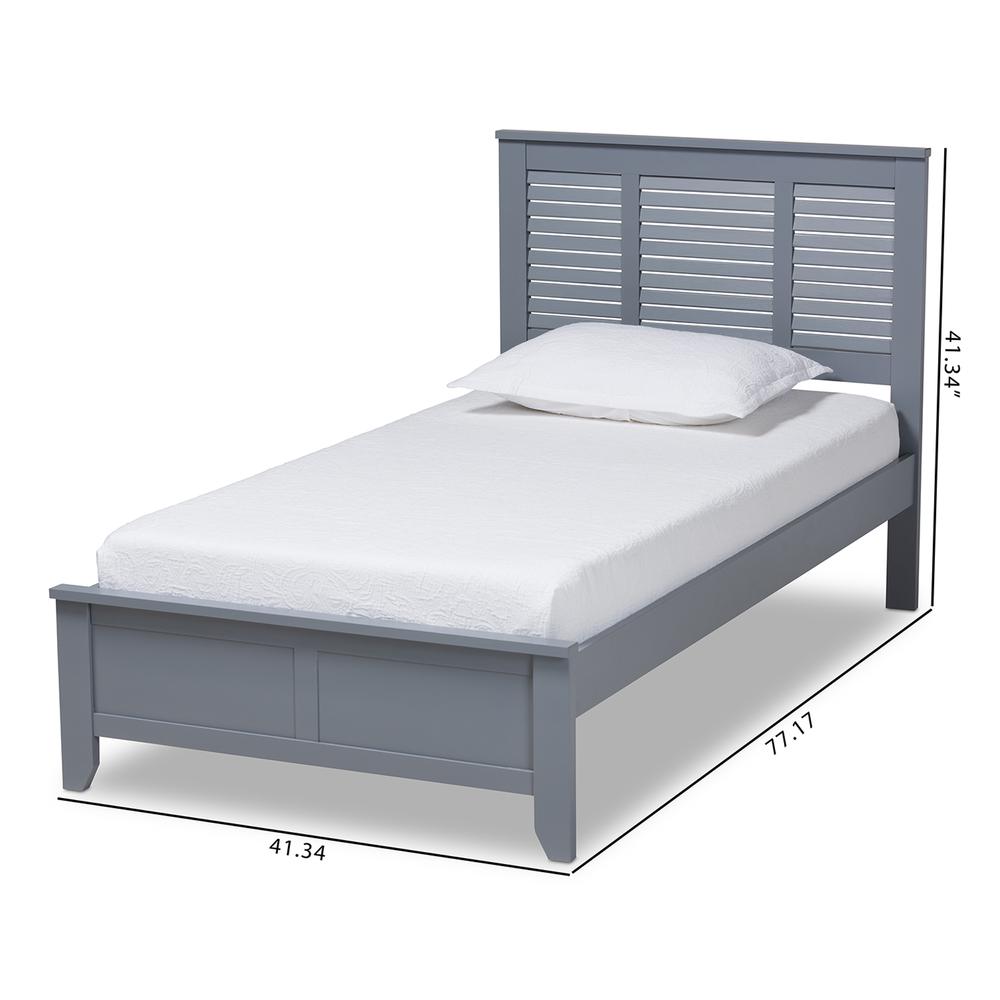 Baxton Studio Adela Modern and Contemporary Grey Finished Wood Twin Size Platform Bed. Picture 19