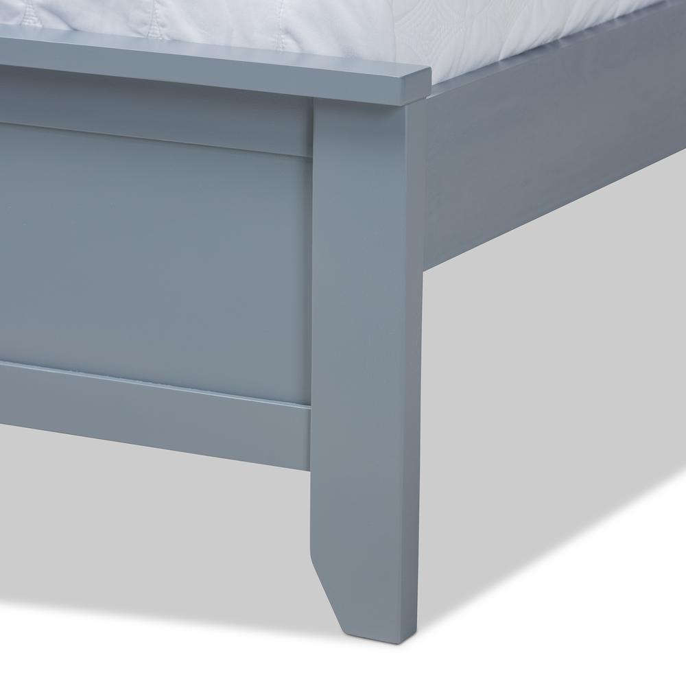 Adela Modern and Contemporary Grey Finished Wood Full Size Platform Bed. Picture 14
