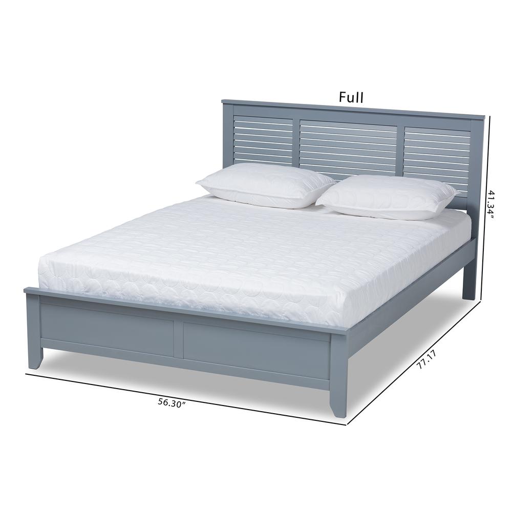 Adela Modern and Contemporary Grey Finished Wood Full Size Platform Bed. Picture 17
