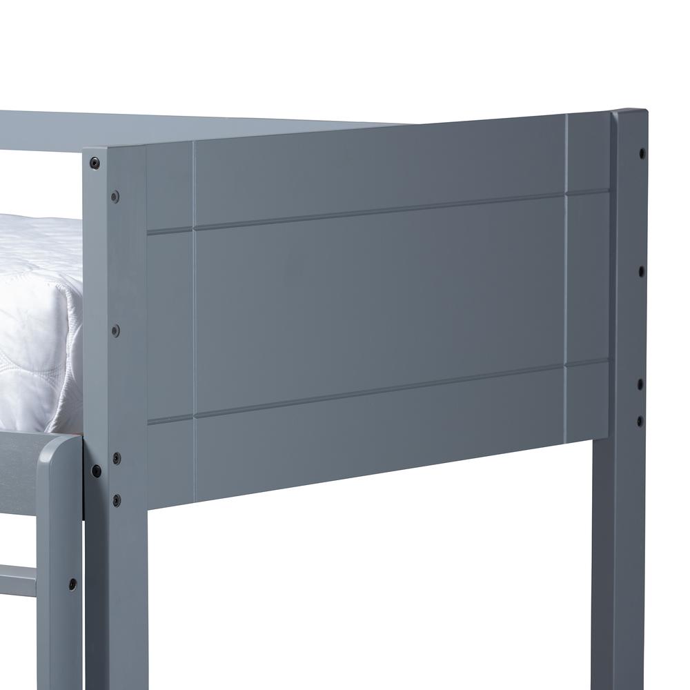 Elsie Modern and Contemporary Grey Finished Wood Twin Size Bunk Bed. Picture 11