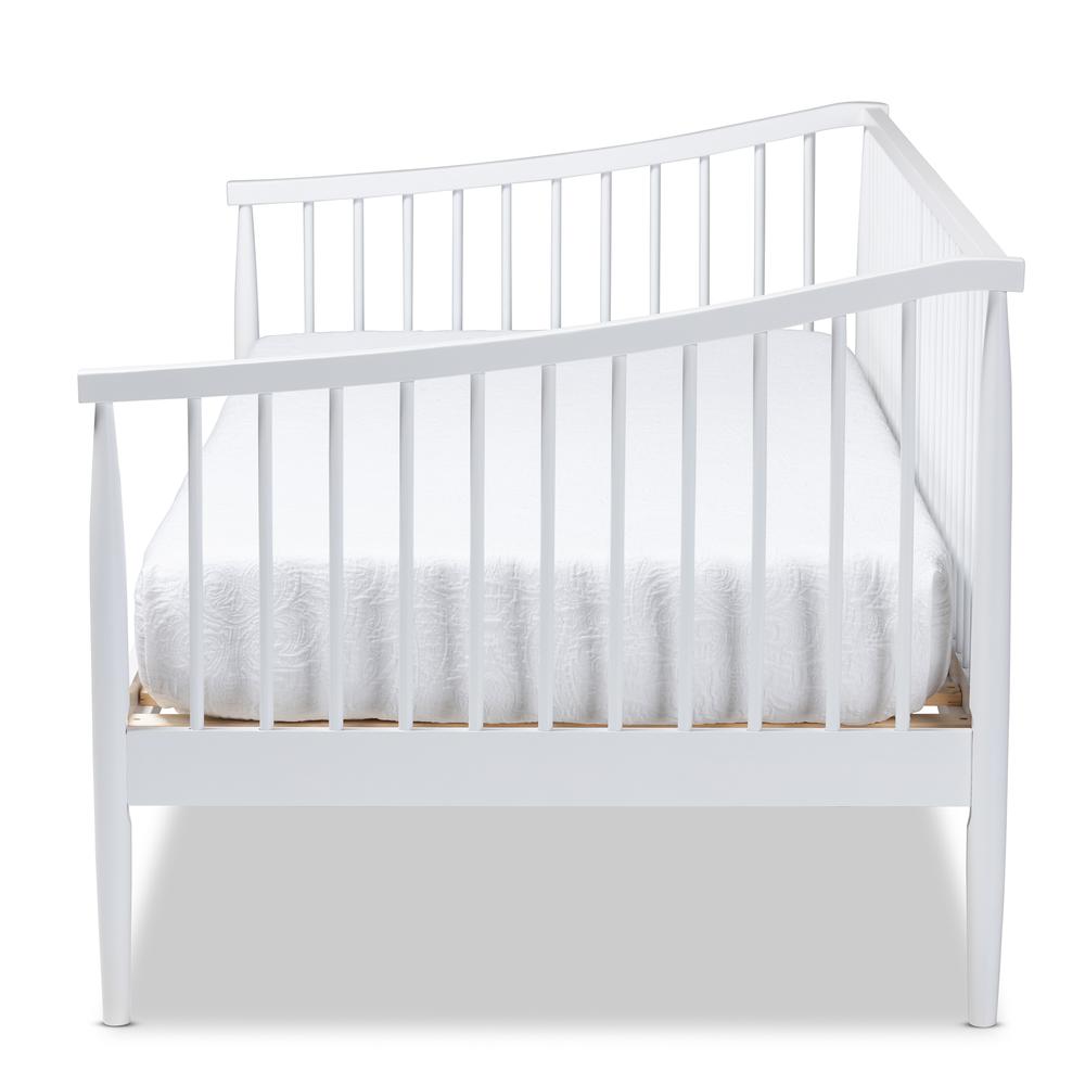 Renata Classic and Traditional White Finished Wood Twin Size Spindle Daybed. Picture 10