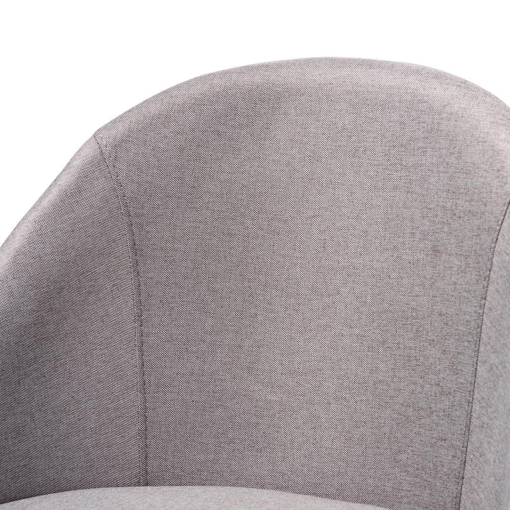 Grey Fabric Upholstered Walnut-Finished Wood Swivel Counter Stool Set of 2. Picture 12