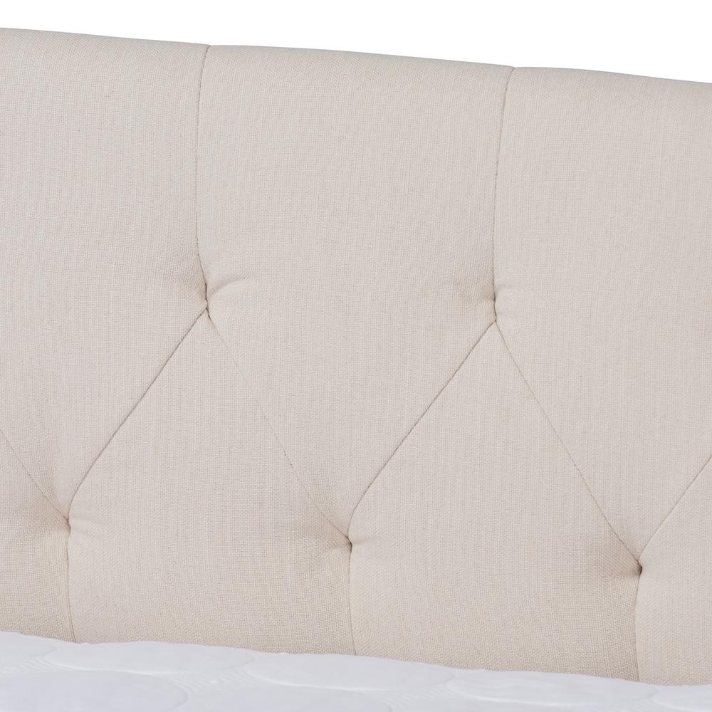 Delora Modern and Contemporary Beige Fabric Upholstered Queen Size Daybed. Picture 12