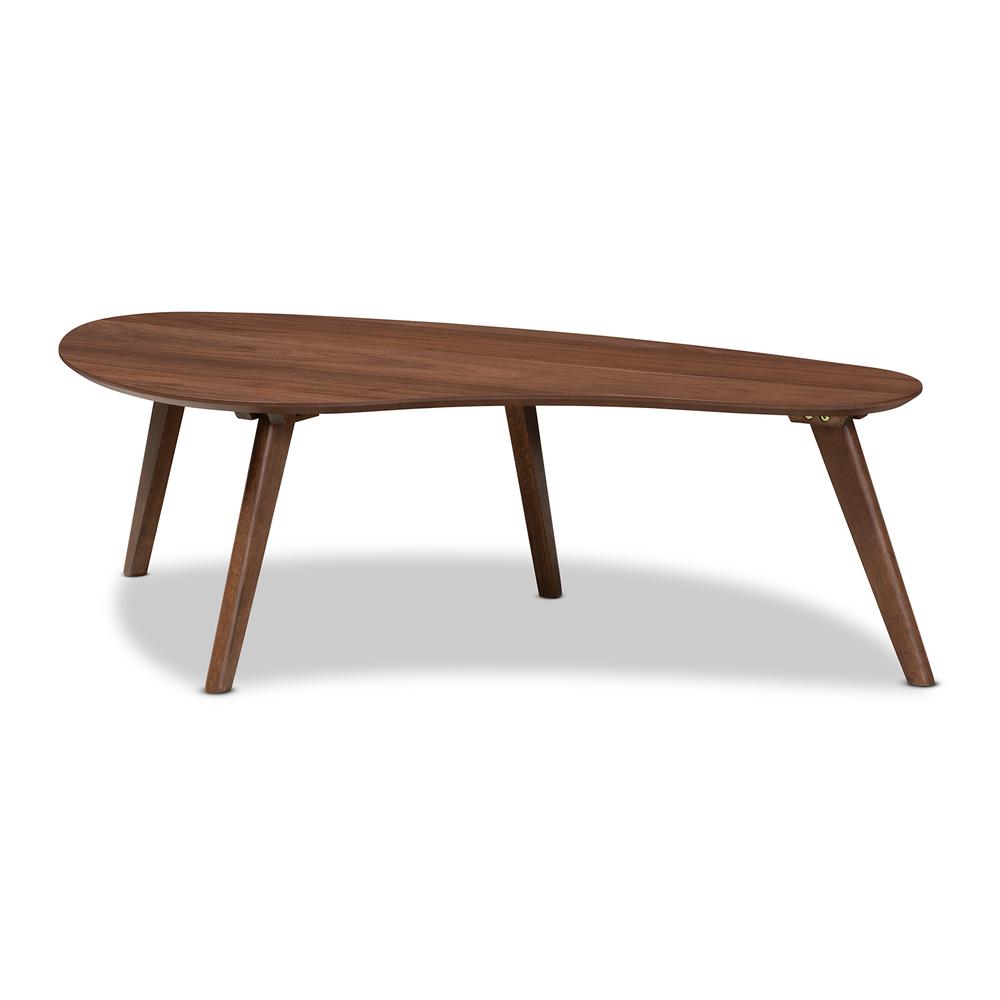 Baxton Studio Scarlette Mid-Century Modern Walnut Finished Coffee Table. Picture 9