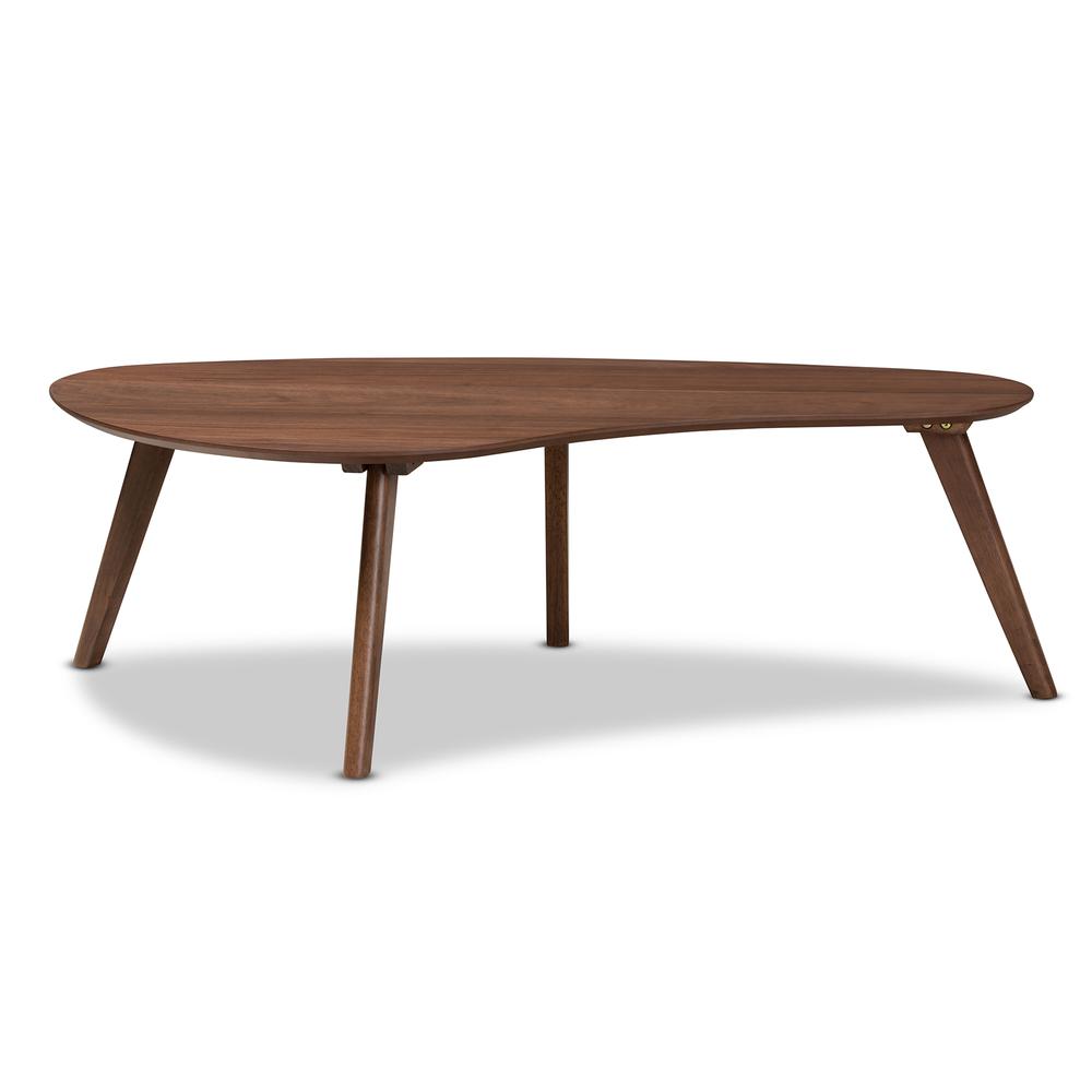 Baxton Studio Scarlette Mid-Century Modern Walnut Finished Coffee Table. Picture 10