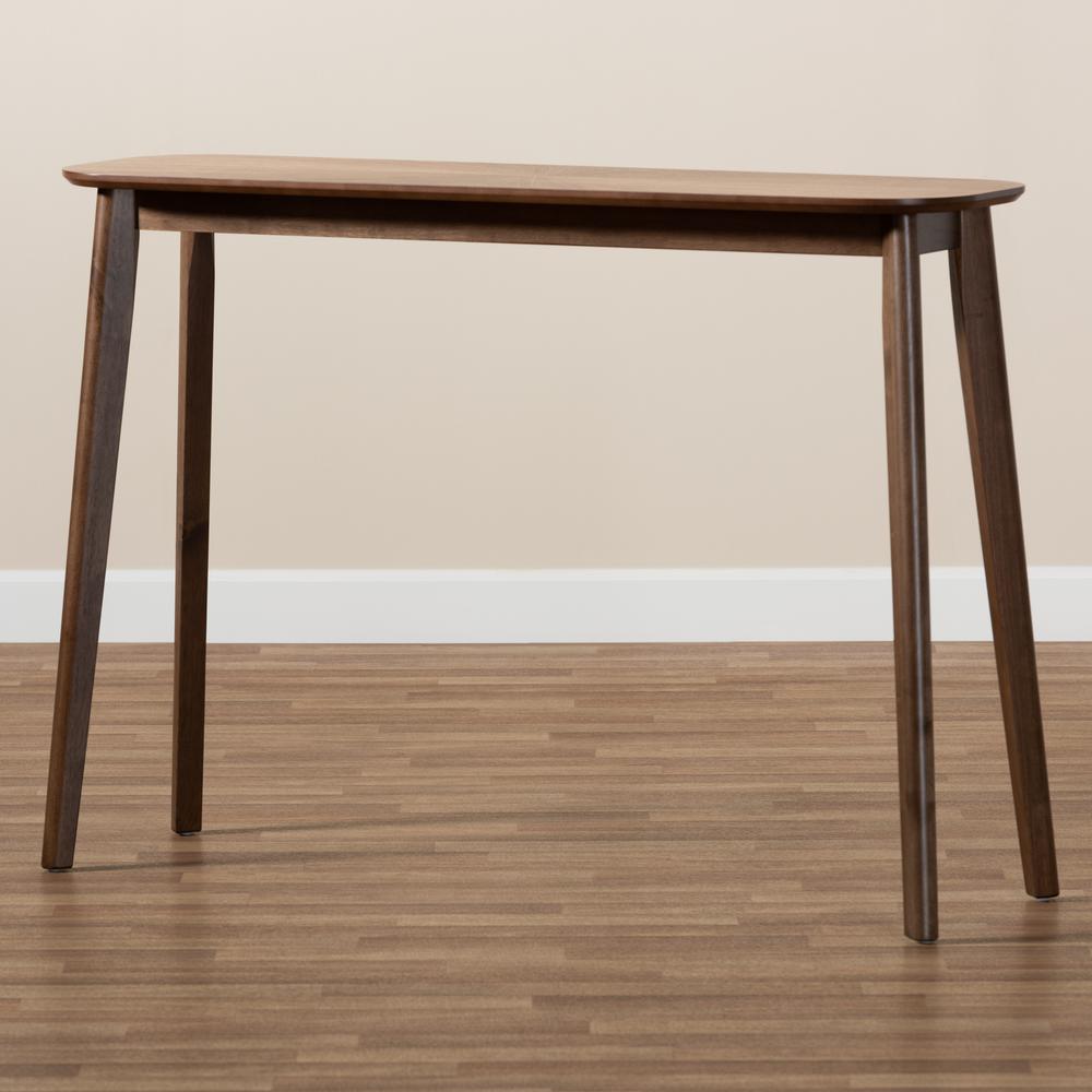 Baxton Studio Wendy Mid-Century Modern Walnut Finished Wood Console Table. Picture 13