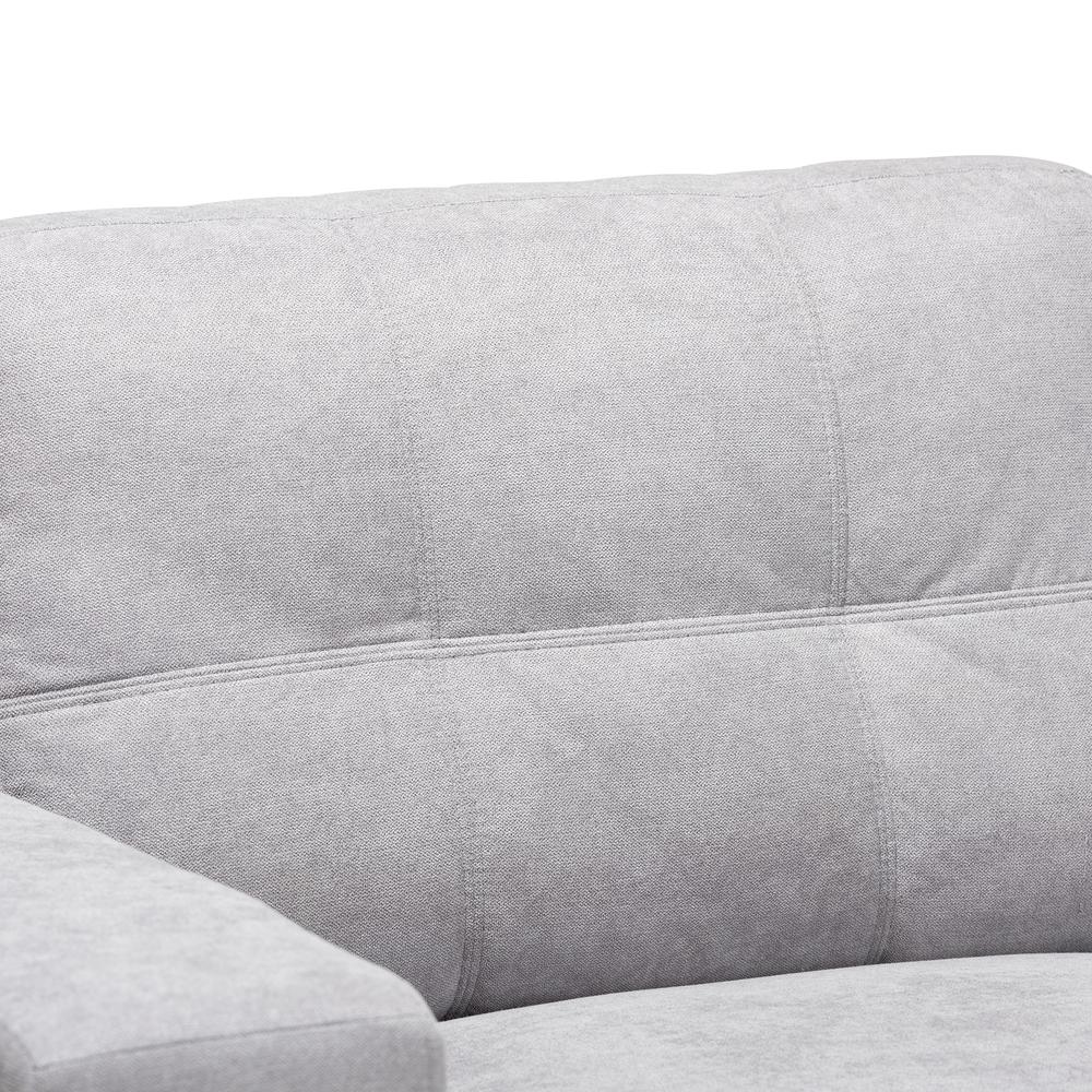 Light Grey Fabric Upholstered Sectional Sofa with Right Facing Chaise. Picture 8