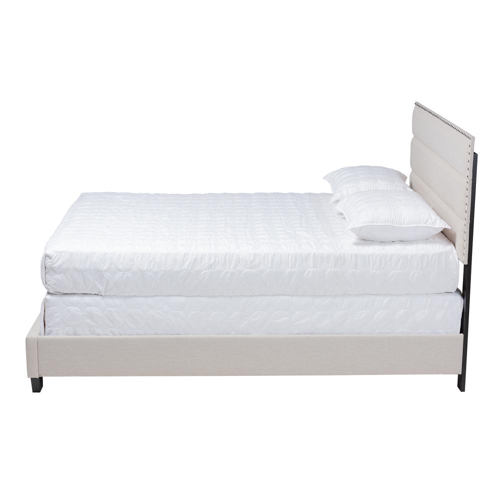 Baxton Studio Ansa Modern and Contemporary Beige Fabric Upholstered Full Size Bed. Picture 14