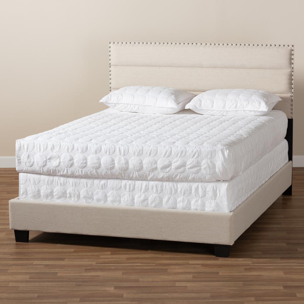 Baxton Studio Ansa Modern and Contemporary Beige Fabric Upholstered Full Size Bed. Picture 19