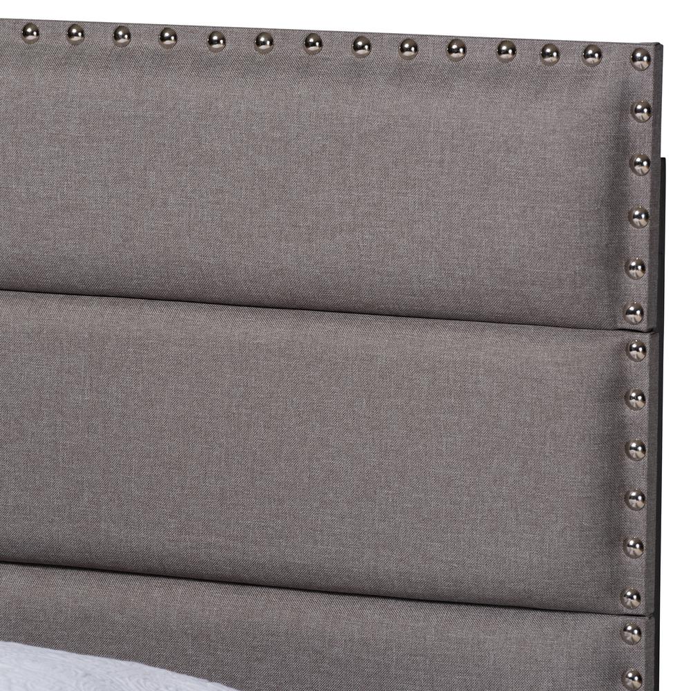 Baxton Studio Ansa Modern and Contemporary Grey Fabric Upholstered Twin Size Bed. Picture 14