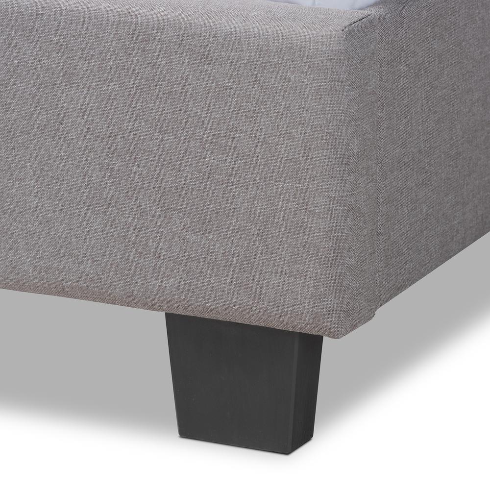 Baxton Studio Ansa Modern and Contemporary Grey Fabric Upholstered Twin Size Bed. Picture 15