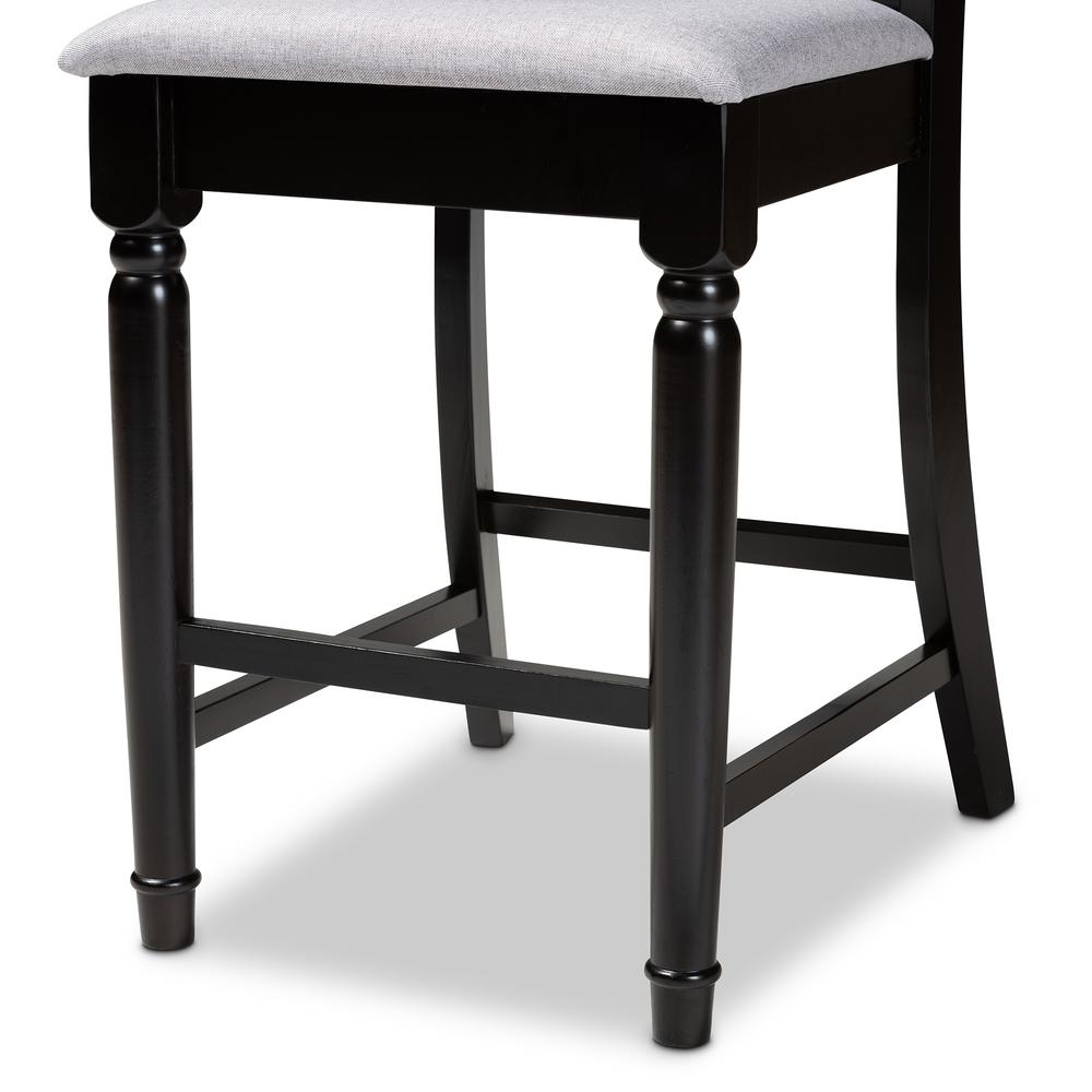 Espresso Brown Finished 2-Piece Wood Counter Stool Set of 4. Picture 13