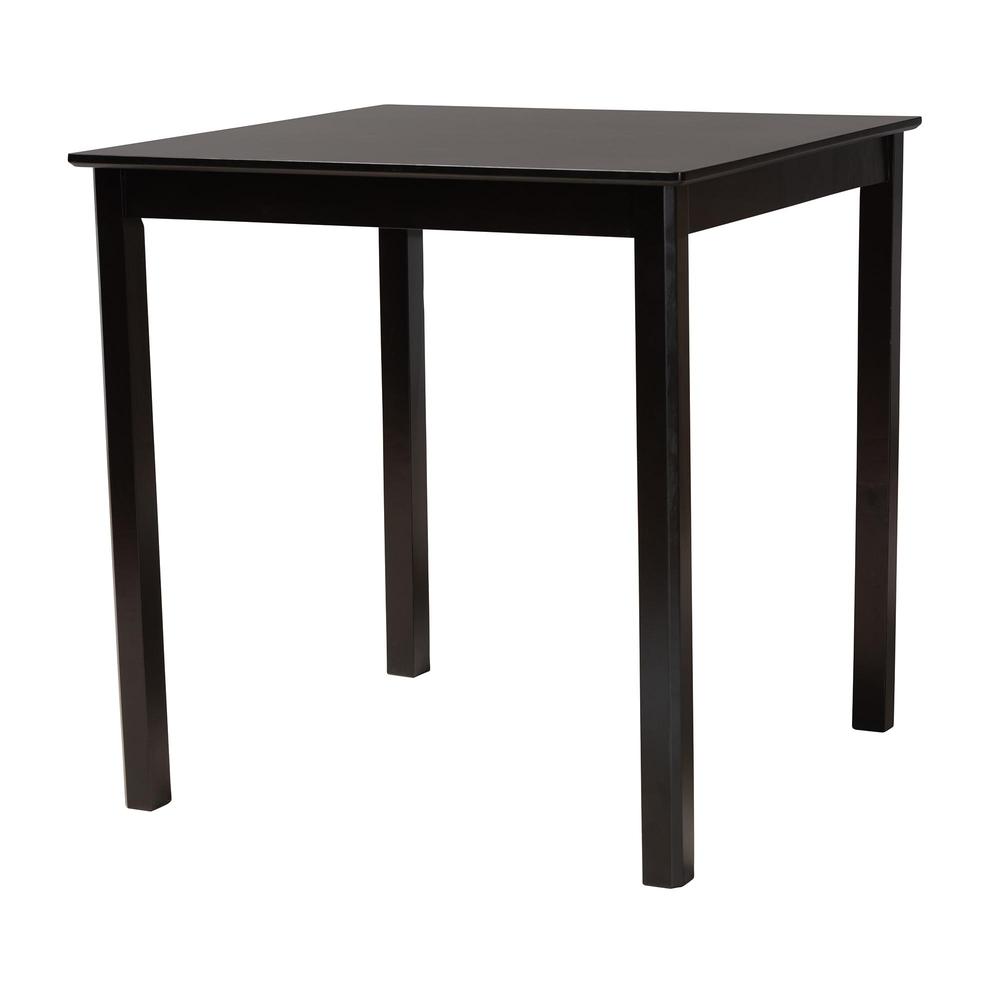 Lenoir Modern Espresso Brown Finished Wood Counter Height Pub Table. Picture 9