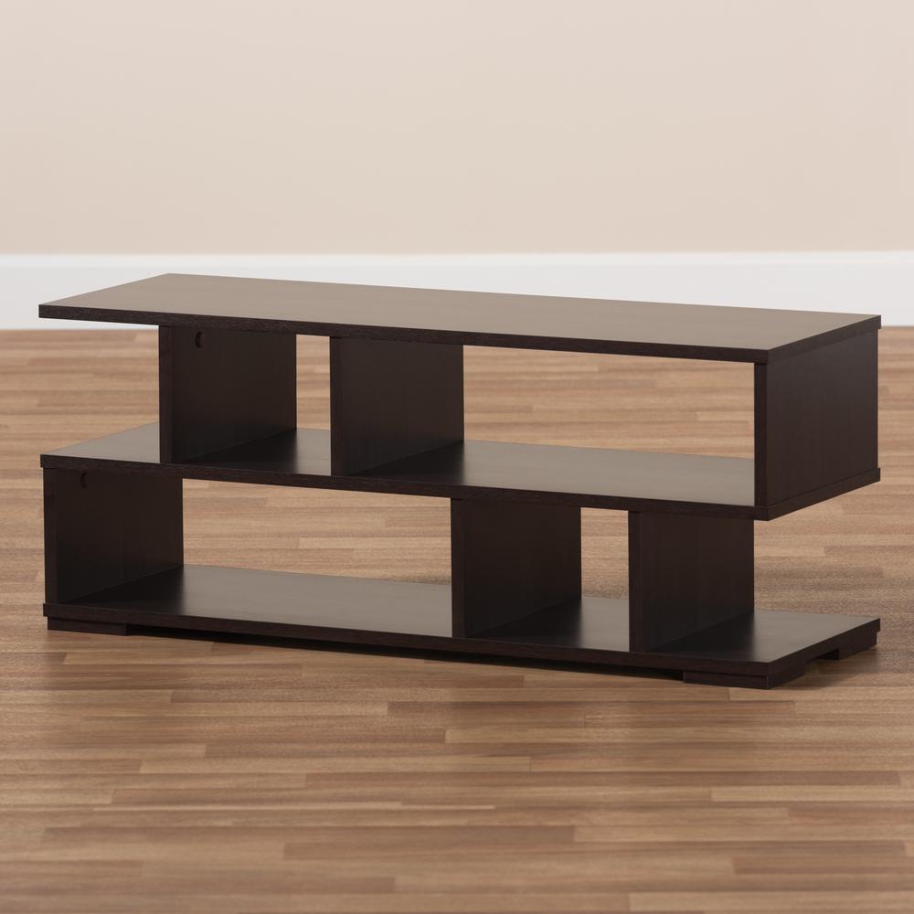 Baxton Studio Arne Modern and Contemporary Dark Brown Finished Wood TV Stand. Picture 13