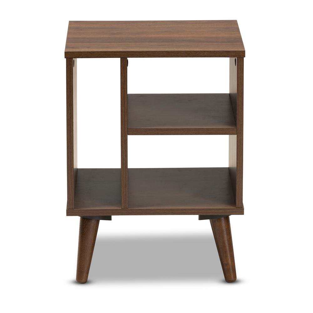 Baxton Studio Sami Mid-Century Modern Walnut Finished Wood End Table. Picture 9