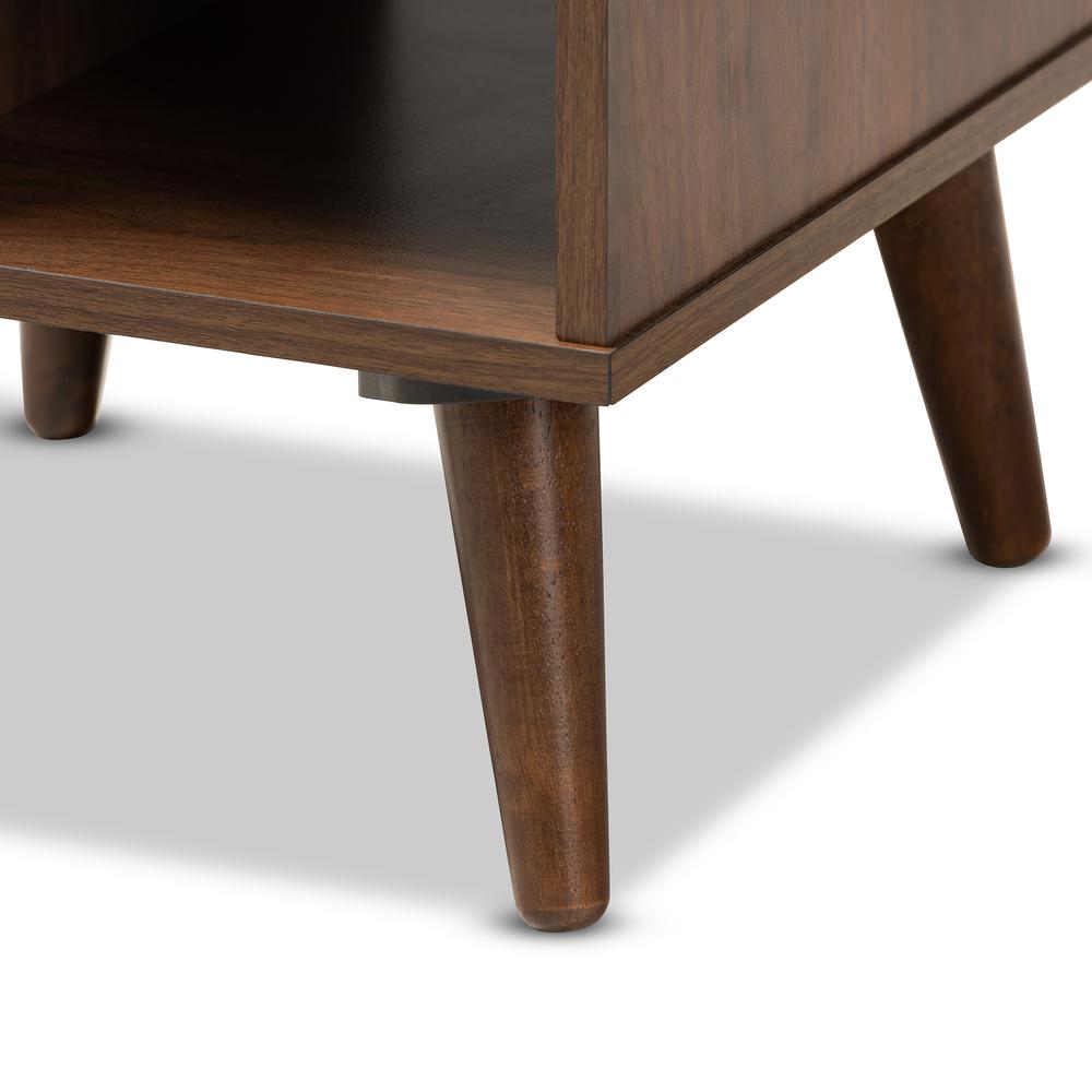 Baxton Studio Sami Mid-Century Modern Walnut Finished Wood End Table. Picture 13